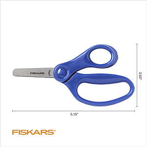 FISKARS Scissors for Kids 4-7 , Blunt (Blue or Pink) w/eraser sheath  $1.58 FS Walmart+ or Pick up