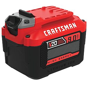 Craftsman V20 9Ah Lithium-Ion Battery w/ LED Charge Indicator $79 + Free S&H