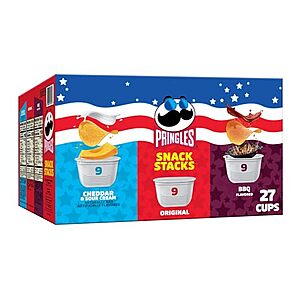 [SnS, AC] $8.04 | 27-Pack 0.72-Oz Pringles Potato Crisps Chips (Summer Pack) at Amazon