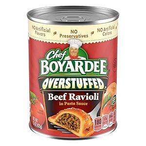 [AC] $0.80* | 15-Oz Chef Boyardee Overstuffed Beef Ravioli at Amazon