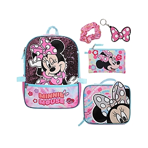 $22 FS to Macy's Store:   Minnie Mouse   Girls' Backpack, Lunch Bag, Pencil Case, Key Chain and Carabiner, 5-Piece Set