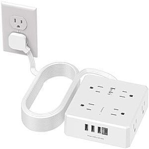 $12.99* | Tcstei 8-Outlet & 4-USB Power Strip Surge Protector w/ 20' Cord at Amazon