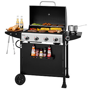 Royal Gourmet 4-Burner Gas Grill w/ Side Burner (Black; GH4001H) $208.99 + Free Shipping