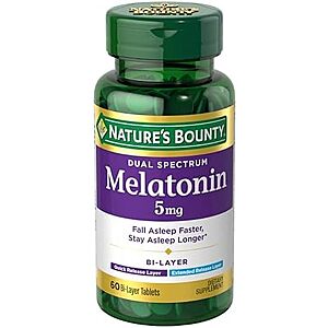 [SnS, AC] $2.59* | 60-Ct Nature's Bounty Dual Spectrum Melatonin 5mg Tablets at Amazon