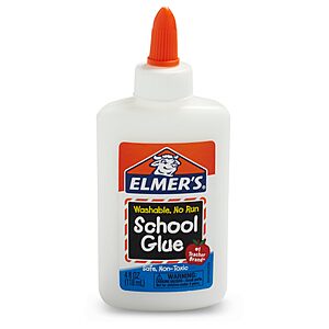AMAZON 50 cents FS PRIME or $35 Elmer's Liquid School Glue, Washable, Safe and Nontoxic, 4oz, 1 Count