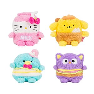 $9.10 - BumBumz 4.5-inch Hello Kitty and Friends FoodTruckBumz Plush 4-Pack - Collectible Amazon Exclusive Toys - from The Makers of Original Squishmallows