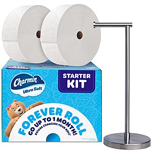 Charmin Toilet Paper Ultra Soft Forever Roll Starter Kit - 2 Rolls - 1700 Sheet, $19.99, Target, Purchase 3 items and get $10 Target gift card
