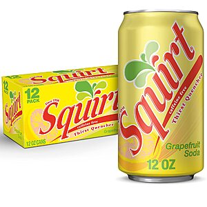 Squirt Soda, Grapefruit, 12 Fl Oz Cans, 12 Pack - (3 for $14.74, $4.91 each) w/ S&S