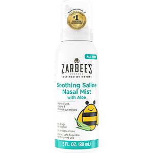 3oz. Zarbee's Baby Nasal Moisturizing Saline Spray w/ Aloe $2.70 w/ S&S