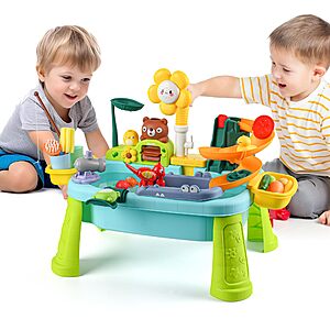 4-in-1 Sunflower Kids Sand Water Table Kitchen Sink Toy (4 colors) - $9.99