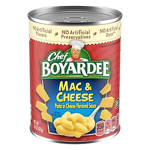 15-Ounce Chef Boyardee Mac & Cheese $0.75 w/ S&S + Free Shipping w/ Prime or on $35+