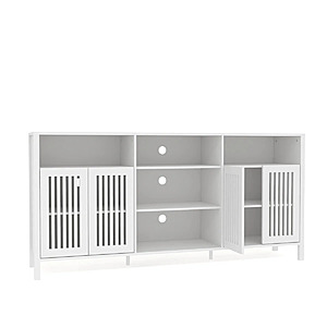 65" George Oliver Open Shelving Mid Century Modern TV Stand Media Console (White) $124.99 + Free Shipping