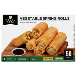 Costco Members InStore - Royal Asia Vegetable Spring Rolls with Soy Ginger Sauce, 50-count $7.49