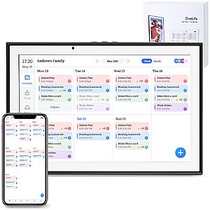 Digital Calendar 10.1 Inch Smart Electronic Planner, IPS Touch Screen, 32GB, Electronic Slideshow, Wall-mounted with Third-Party Calendar Sync, Chore Tracker $49.59