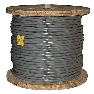 Southwire 500 ft. 2/0-2/0-2/0-1 Gray Stranded AL SER Cable $1931.42