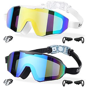 [Prime] 2-Pack EverSport Kids Frame Less Swim Goggles w/ Anti-fog UV Protection (2 colors) $6.49 + Free Shipping