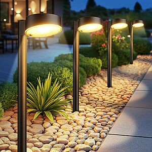 [Prime] 8-Pack Ahaorigin LED Waterproof Solar Outdoor Pathway Lights (Warm White) $19.49 + Free Shipping