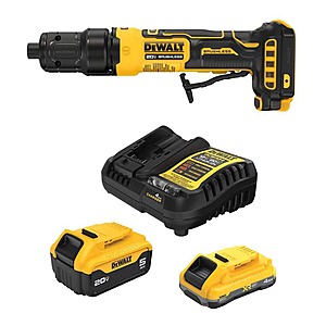 DeWalt ATOMIC 20V MAX Paddle Switch Die Grinder with 4 Ah Powerpack and 5 Ah Batteries and Charger Lithium-Ion Cordless $229