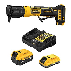 DeWalt ATOMIC 20V MAX 3 in. Cut-Off Tool with 4 Ah Powerpack and 5 Ah Batteries and Charger Lithium-Ion Cordless Brushless $229