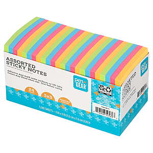 $15.68 Walmart (FS+ or PU) Pen + Gear Paper Sticky Notes, Neon, 3" x 3", 1680 Sheets, 24pads, 70 sheet Count