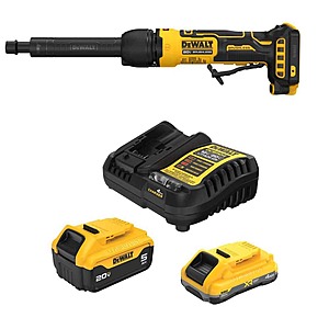 DeWalt ATOMIC 20V MAX Lithium-Ion Cordless Extended Reach Die Grinder with Paddle Switch with 4 Ah, 5 Ah Batteries and Charger $299