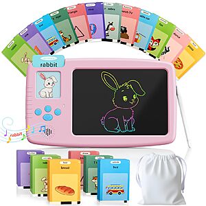 [Prime] ZONSTVYS Kids LCD Writing Tablet & Talking Flash Cards (Pink) $8.95 + Free Shipping