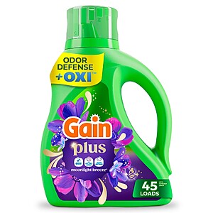 Gain Moonlight Breeze Plus Liquid Laundry Detergents 45 Loads - 60oz: $4.99 AC