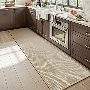 MontVoo Kitchen Runner Rug Non Slip Washable, Absorbent Braided Kitchen Mats for Floor with Rubber Backing 17"x47" $24.99