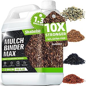 Rock & Mulch Binder 166OZ, Ultra-Stick Rock Glue for Landscaping, Gravel Binder Non-Toxic Rubber Mulch $24.99