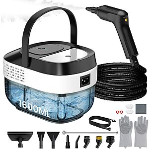 Granarbol Steam Cleaner, 2500W 1.6L Handheld Steamer for Home Car Cleaning $39.99
