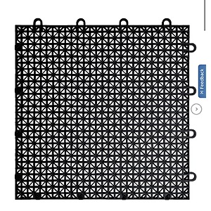 MotoFloor Modular Self Draining Garage Floor Tiles $99.99 Black or Gray Free Shipping Costco.com