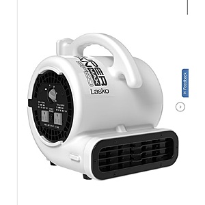 Lasko Super Fan MAX, 4-Speed Multi-Purpose Compact Air Mover, Blower Fan $59.99 free shipping Costco.com