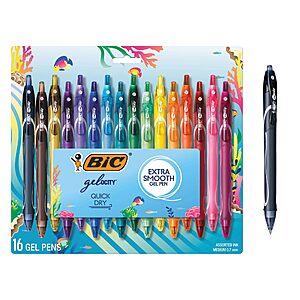 $9.50 S&S AMAZON BIC Ocean Themed Gel Pens, Assorted Colors, Medium Point, 0.7 mm, 16-Count