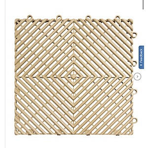 MotoFloor Vented Modular Garage Flooring Tiles $109.99 Beige or Gray Free shipping Costco.com