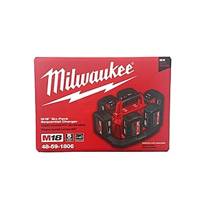 $108.99 | Milwaukee 48-59-1806 M18 6 Pack Sequential Charger at Woot!