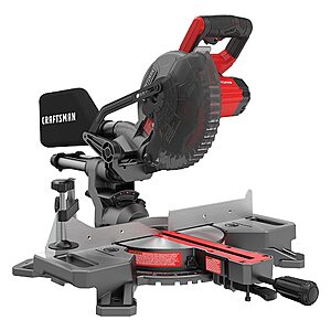 CRAFTSMAN V20 Cordless Sliding Miter Saw, 7-1/4 inch, Single Bevel, Battery and Charger Included (CMCS714M1) $199