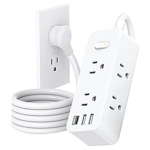 GoGreen Power 6-Outlet Power Strip w/ 2 USB-A & 1 USB-C Ports, 3' Cord (White) $9.15 + Free Shipping w/ Prime or on $35+