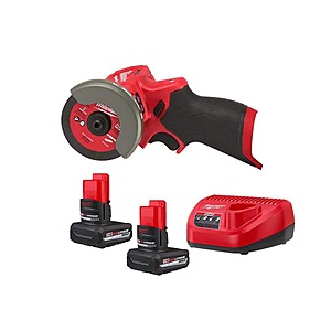 Milwaukee M12 FUEL 12V Lithium-Ion Brushless Cordless 3 in. Cut Off Saw w/M12 XC 5.0 Ah Battery (2-Pack) Starter Kit and Charger $189