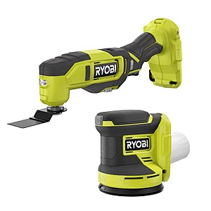 Ryobi ONE+ 18V Cordless 2-Tool Combo Kit with Multi-Tool and 5 in. Random Orbit Sander (Tools Only) $69