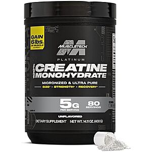[SnS, AC] $8.85* | 80-Servings MuscleTech Platinum Micronized Creatine Monohydrate Powder (Unflavored) at Amazon
