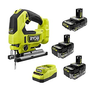 Ryobi ONE+ HP 18V Brushless Cordless Jig Saw Kit with (2) 4.0 Ah Batteries, 2.0 Ah Battery, and Charger $183