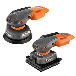 Ridgid 18V SubCompact Brushless Cordless 2-Tool Combo Kit with Random Orbit Sander and 1/4" Sheet Sander (Tools Only) $131