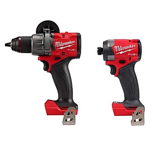 Milwaukee M18 FUEL 18V Lithium-Ion Brushless Cordless 1/2 in. Hammer Drill/Driver w/1/4 in. Hex Impact Driver $199