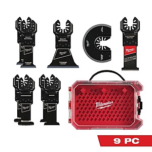 Milwaukee Oscillating Multi-Tool Blade Kit (9-Piece) $44.97