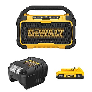 DeWalt 20V MAX Bluetooth Speaker Kit with 2.0 Ah Battery and Charger $89