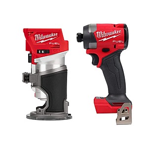 Milwaukee M18 FUEL 18V Lith-Ion Brushless Cordless Compact Router w/ 1/4 in. Impact Driver $199