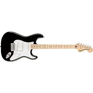 $224* | Squier Affinity Series Stratocaster Electric Guitar, with 2-Year Warranty, Black, Maple Fingerboard at Amazon
