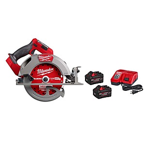 Milwaukee M18 FUEL 18V Lithium-Ion Brushless Cordless 7-1/4 in. Circular Saw w/ (2) FORGE 8.0 Ah Batteries & Charger $449