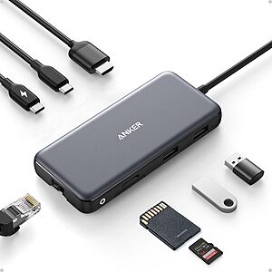 Anker USB-C Hub, 8-in-1 Multiport Ethernet Adapter with 4K@60Hz HDMI Port