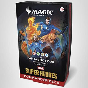Magic: The Gathering | Marvel Super Heroes Commander Deck - The Fantastic Four (100-Card Deck + Accessories) $57.26